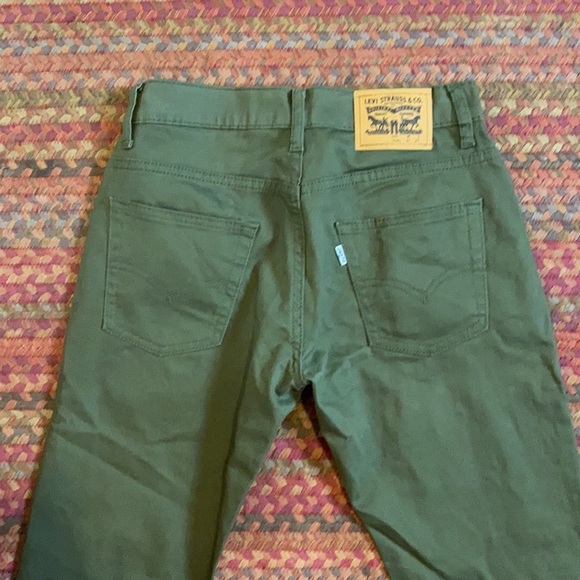 NEW ARMY GREEN WHITE TAB LEVIS 511 SLIM JEANS - Picture 5 of 6